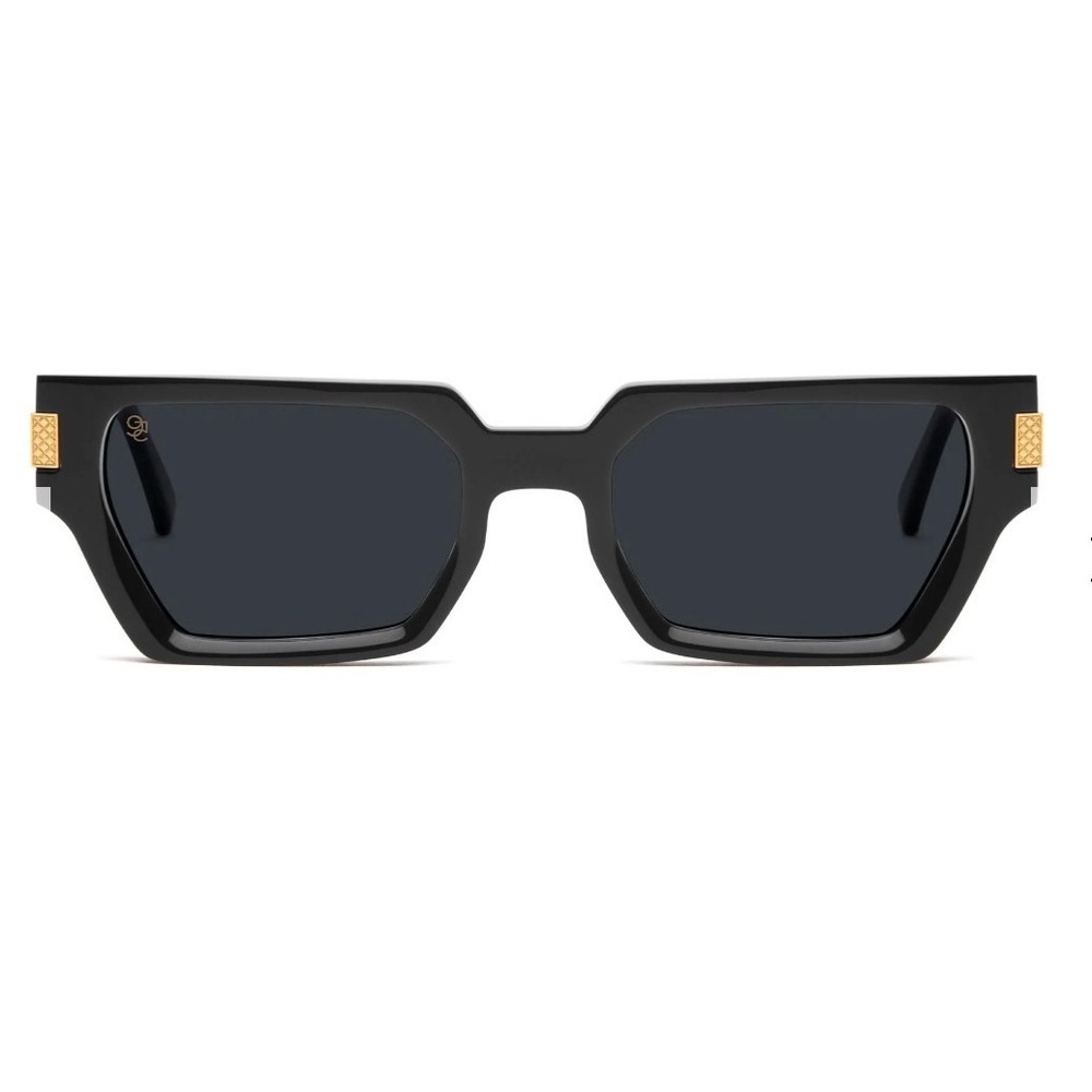 9FIVE Locks Sunglasses Black‎ Gold Acetate Luxury Streetwear 54-21-150